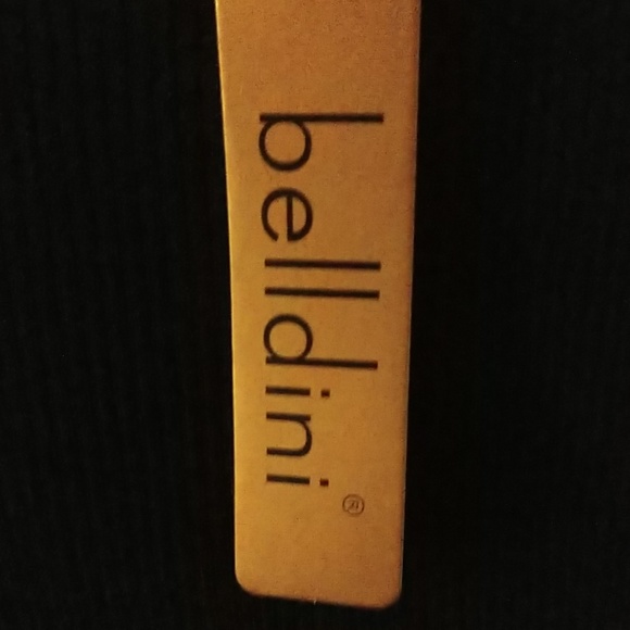 #30 KNIT Black & White Sleeveless Zippered Belldini Designer Tank Top wBLING NWT - Picture 5 of 6